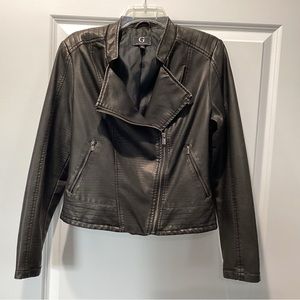 Giuliana Rancic Faux Leather Coat, Size S